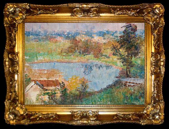 framed  Frederick Mccubbin Colour Note at South Yarra, ta009-2